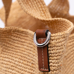 Mini Raffia Slit Satchel