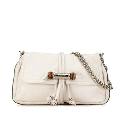 Bamboo Leather Croisette Shoulder Bag_0