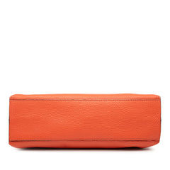 Small Leather Bamboo Daily Satchel