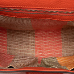 Small Leather Bamboo Daily Satchel