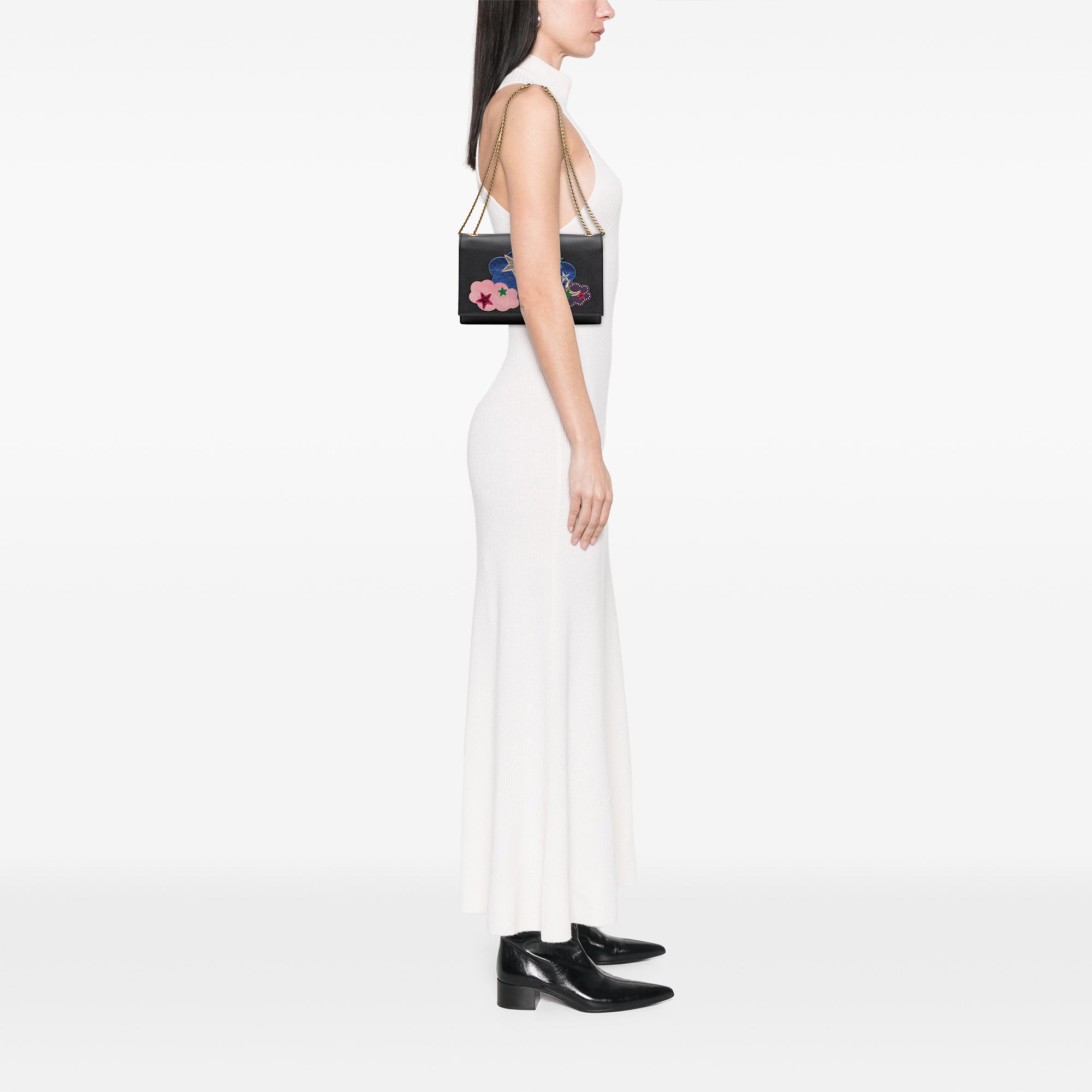 Medium Lambskin Cloud Star Patchwork Monogram Kate Crossbody