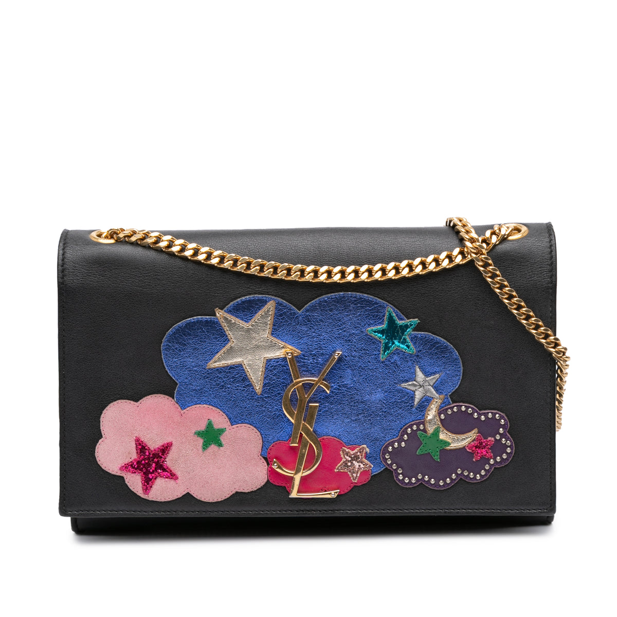 Medium Lambskin Cloud Star Patchwork Monogram Kate Crossbody