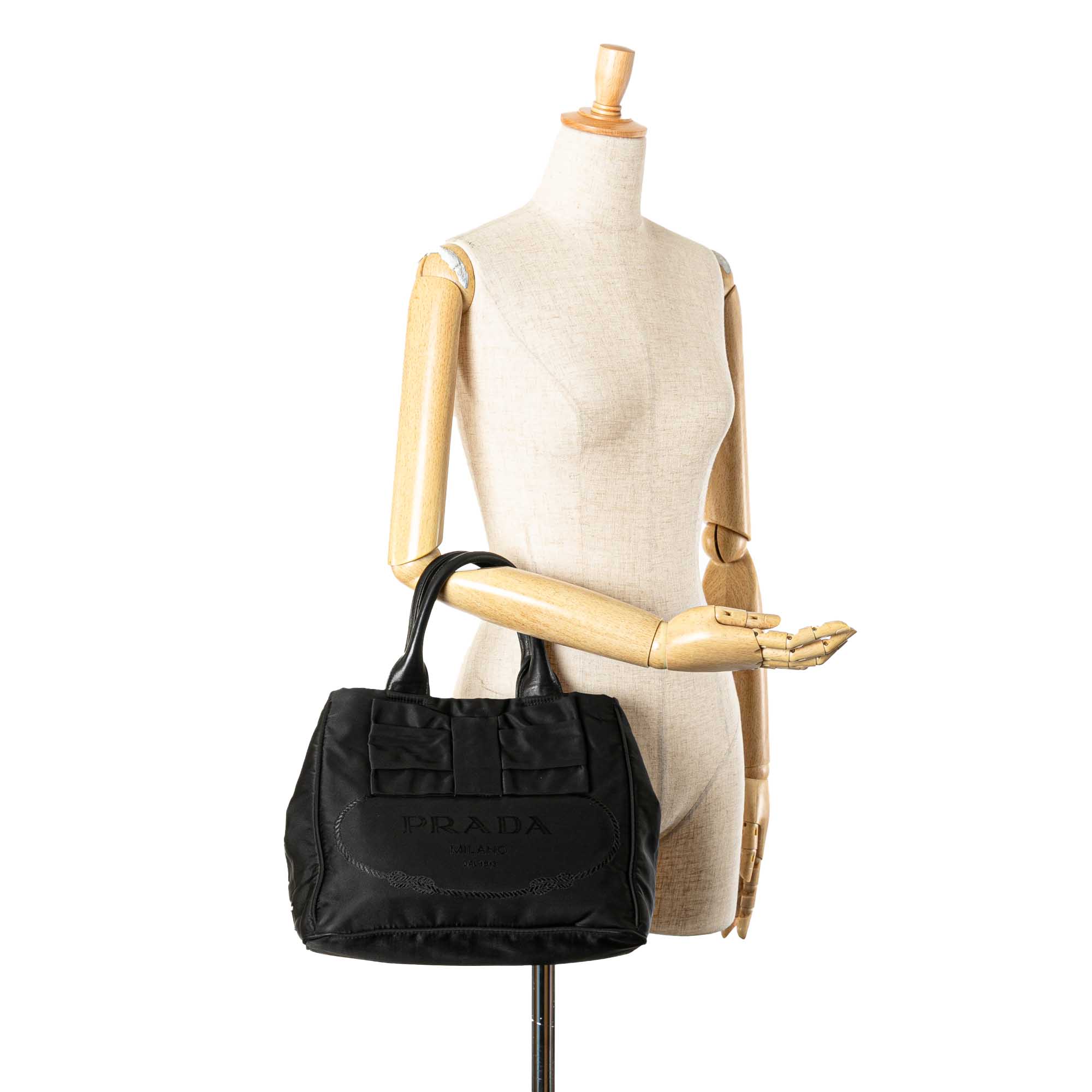 Tessuto Canapa Logo Bow Satchel