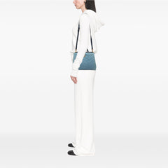 Small GG Marmont Matelasse Denim Pearly Satchel