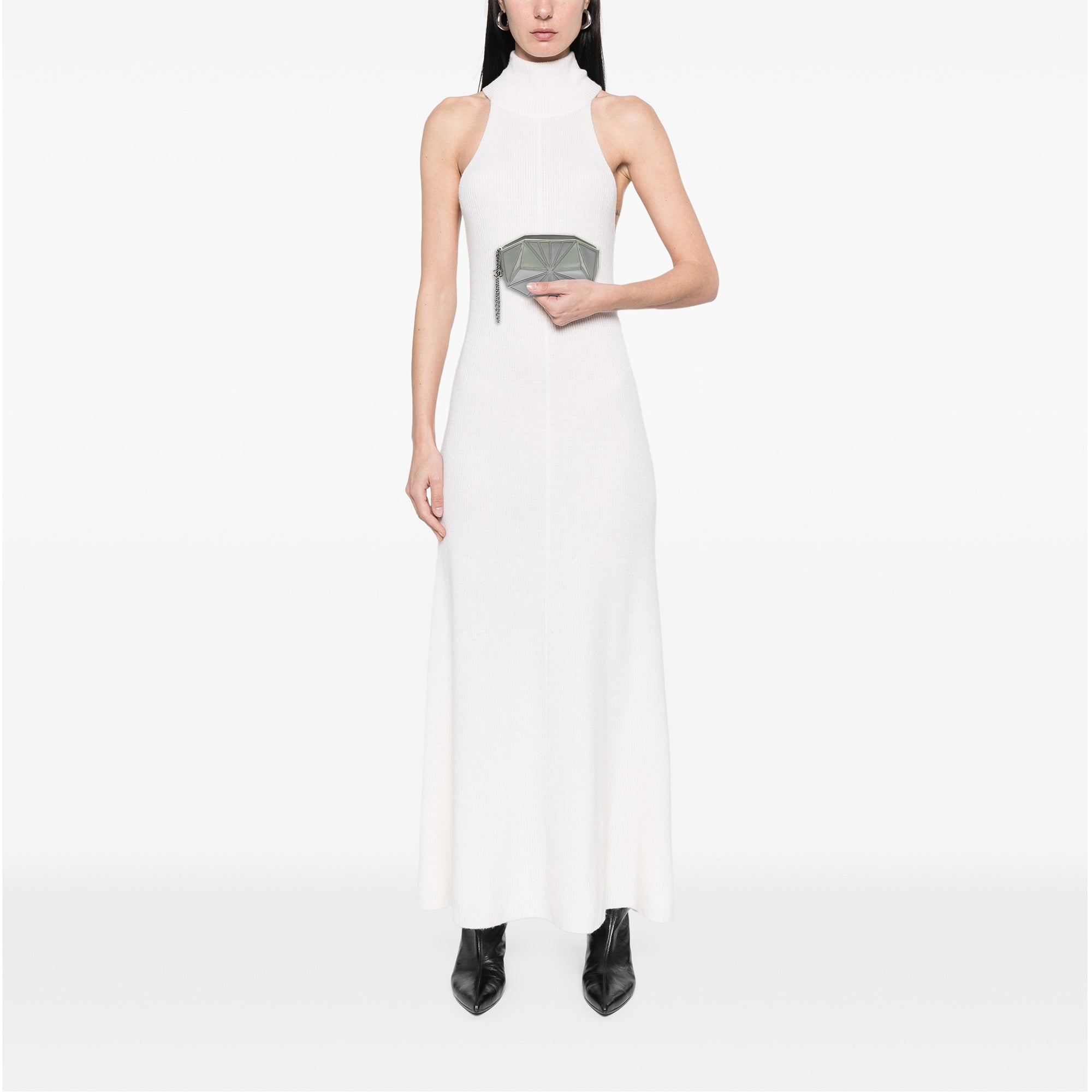 Pearlescent Lambskin Midnight Swim Wristlet Clutch