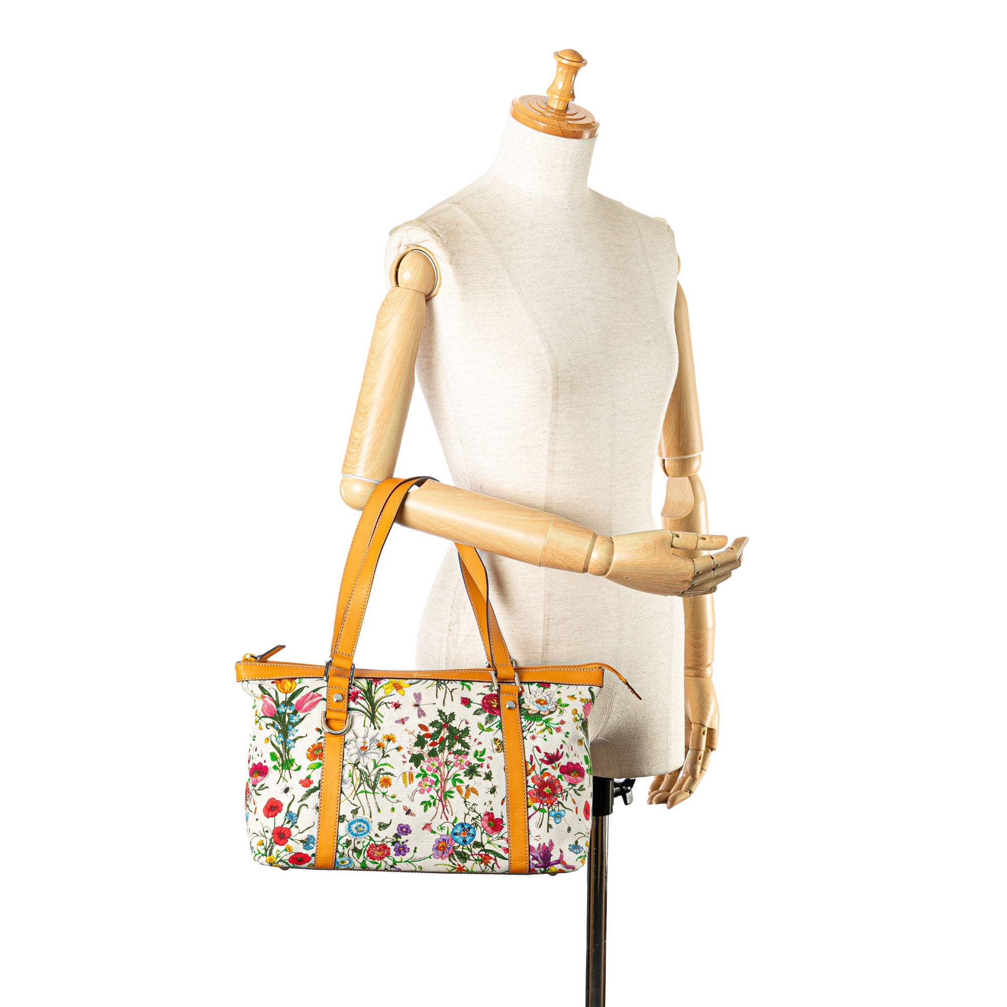 GG Canvas Abbey D-Ring Flora Tote Bag_9