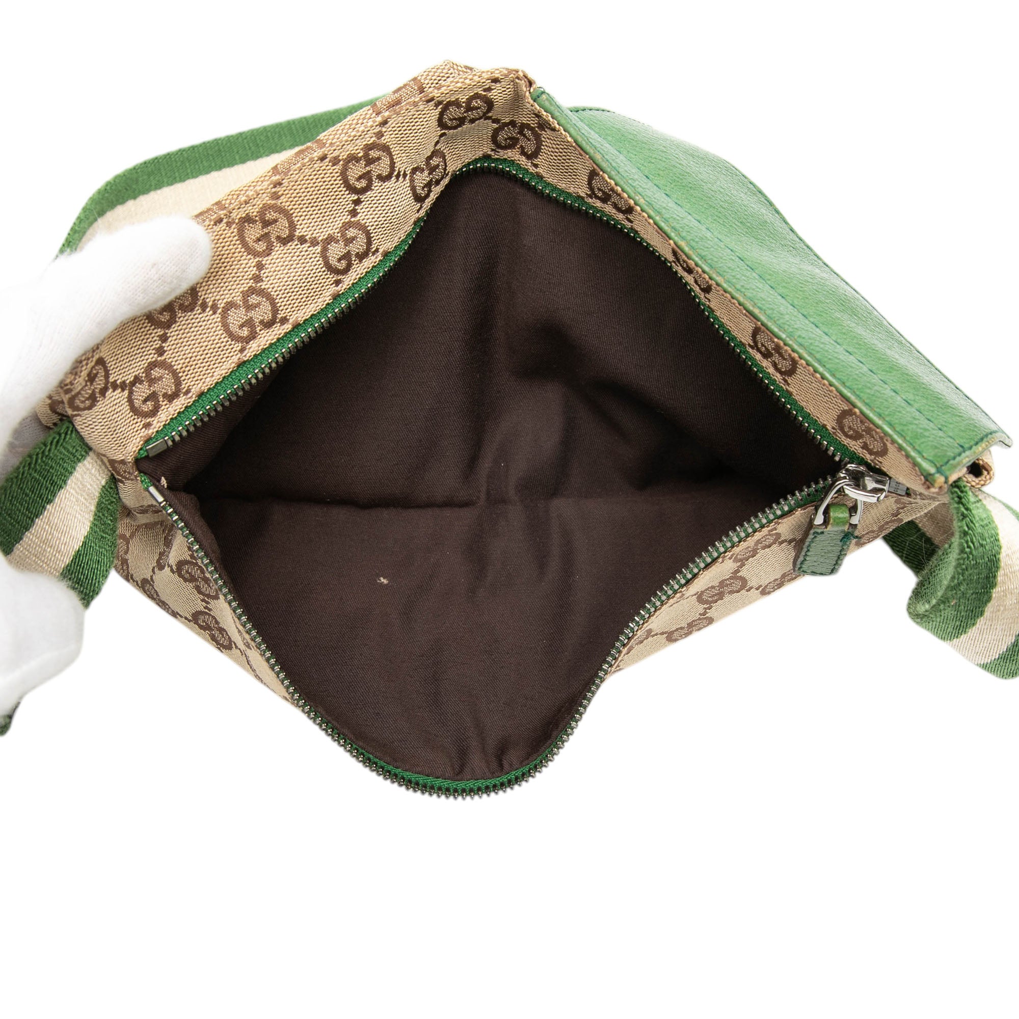 GG Canvas Web Double Pocket Belt Bag