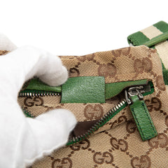 GG Canvas Web Double Pocket Belt Bag