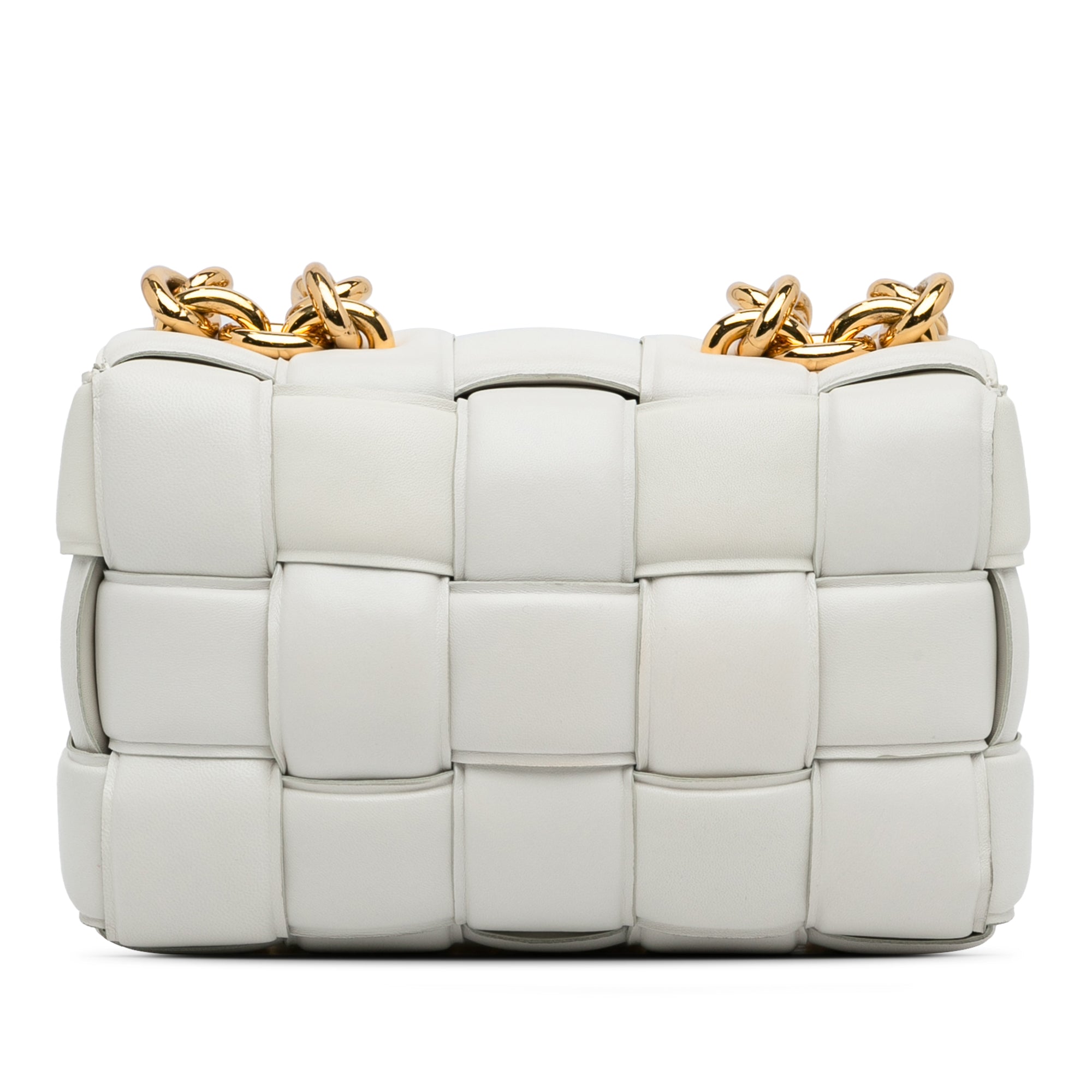 Nappa Intrecciato Padded Chain Cassette Satchel