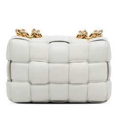 Nappa Intrecciato Padded Chain Cassette Satchel