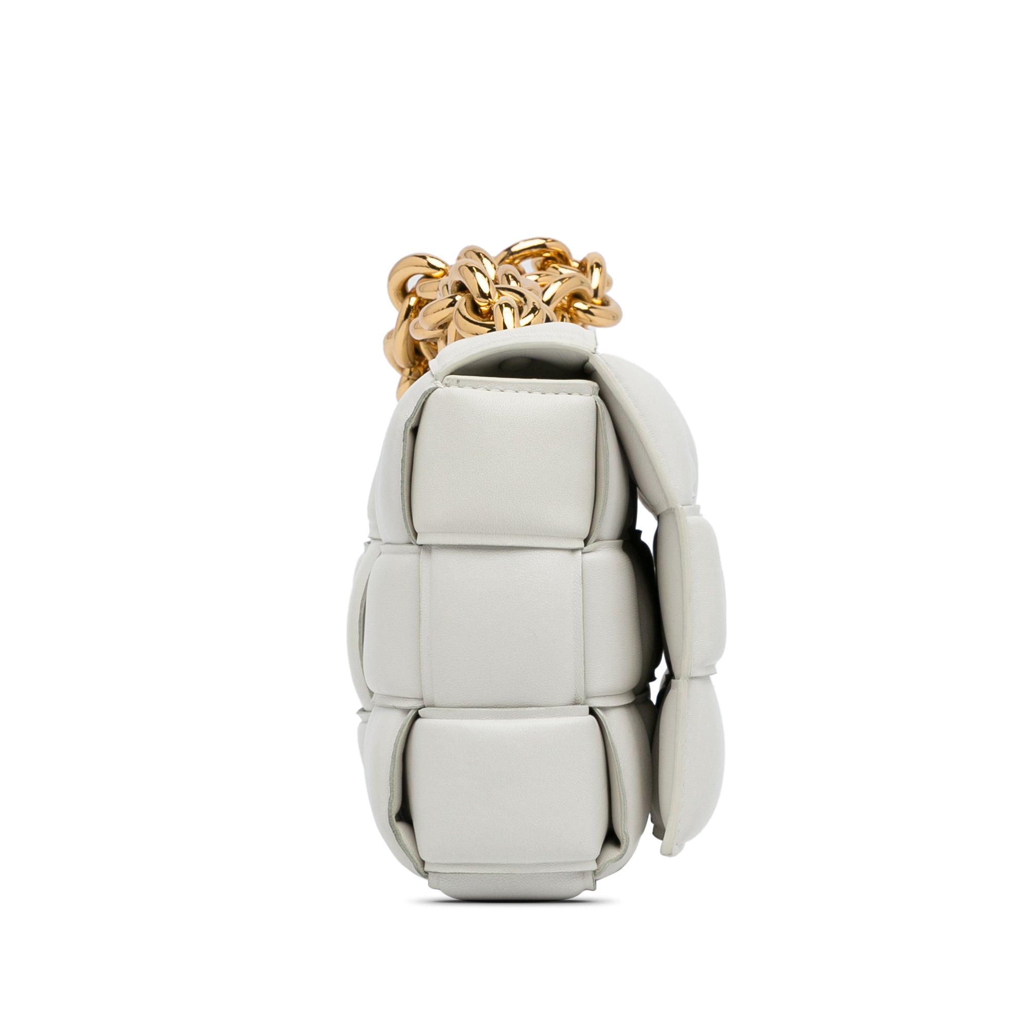 Nappa Intrecciato Padded Chain Cassette Satchel