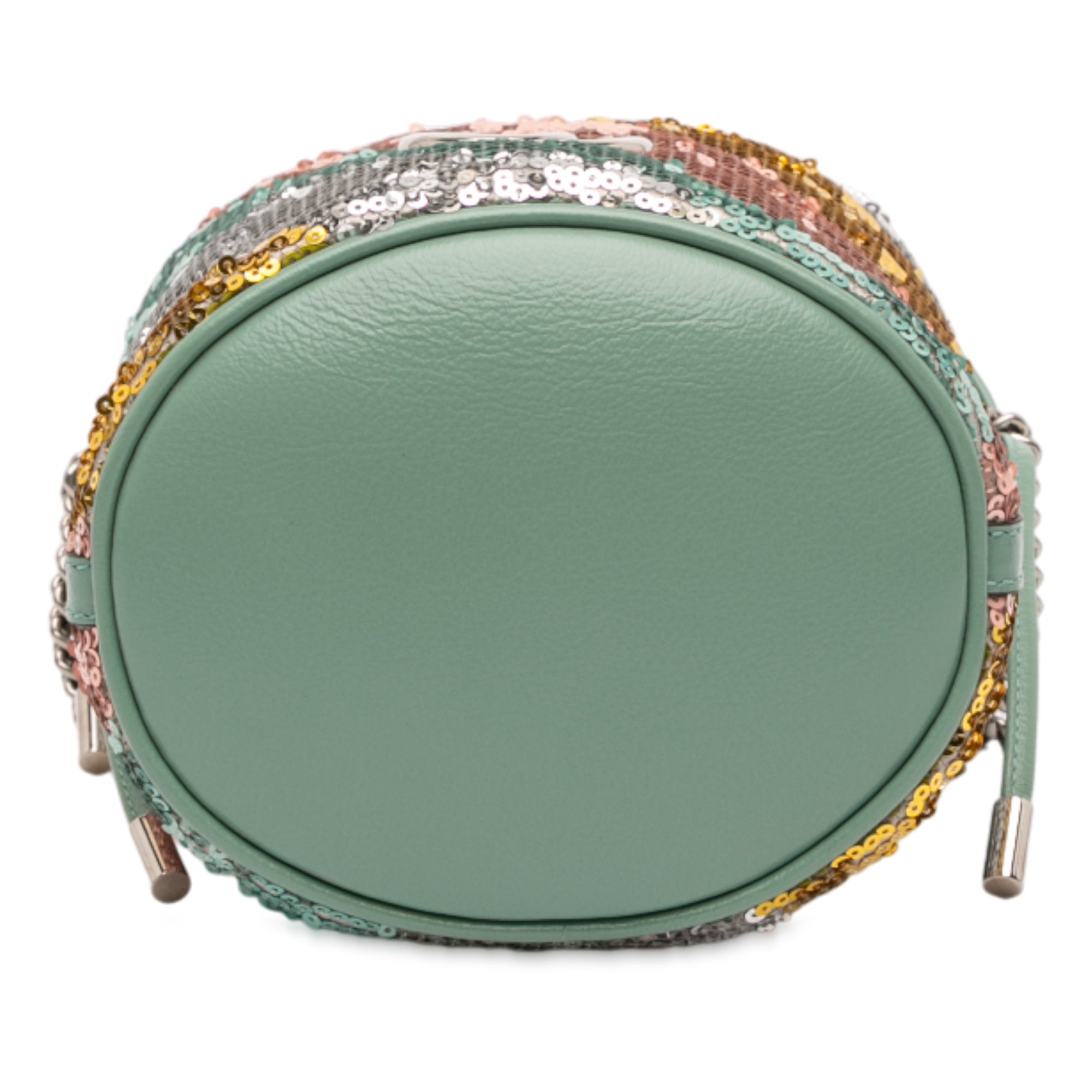 Small GG Marmont Sequined Diagonal Matelasse Leather Bucket Bag