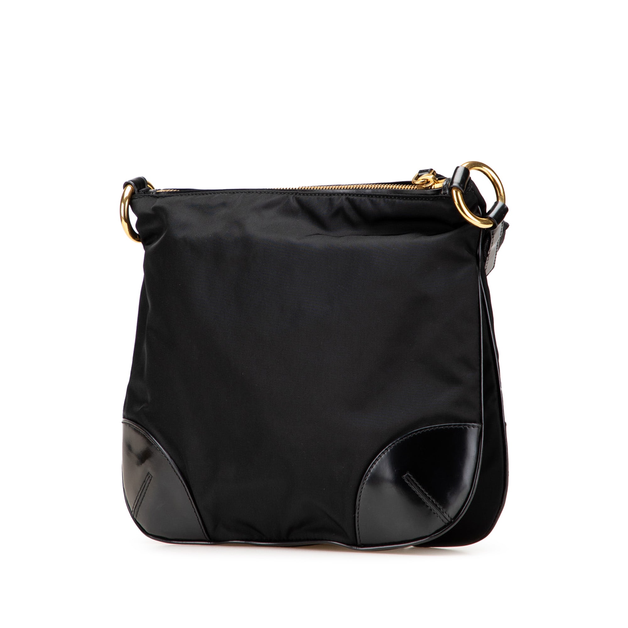 Vitello Trimmed Tessuto Zip Top Crossbody