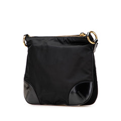 Vitello Trimmed Tessuto Zip Top Crossbody