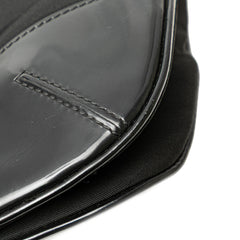 Vitello Trimmed Tessuto Zip Top Crossbody