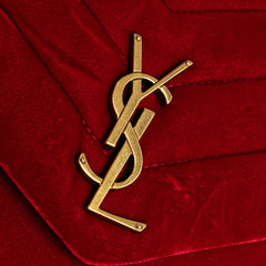 Small Velvet Monogram Matelasse LouLou Shoulder Bag