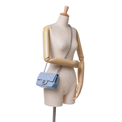 Mini Square Classic Lambskin Single Flap