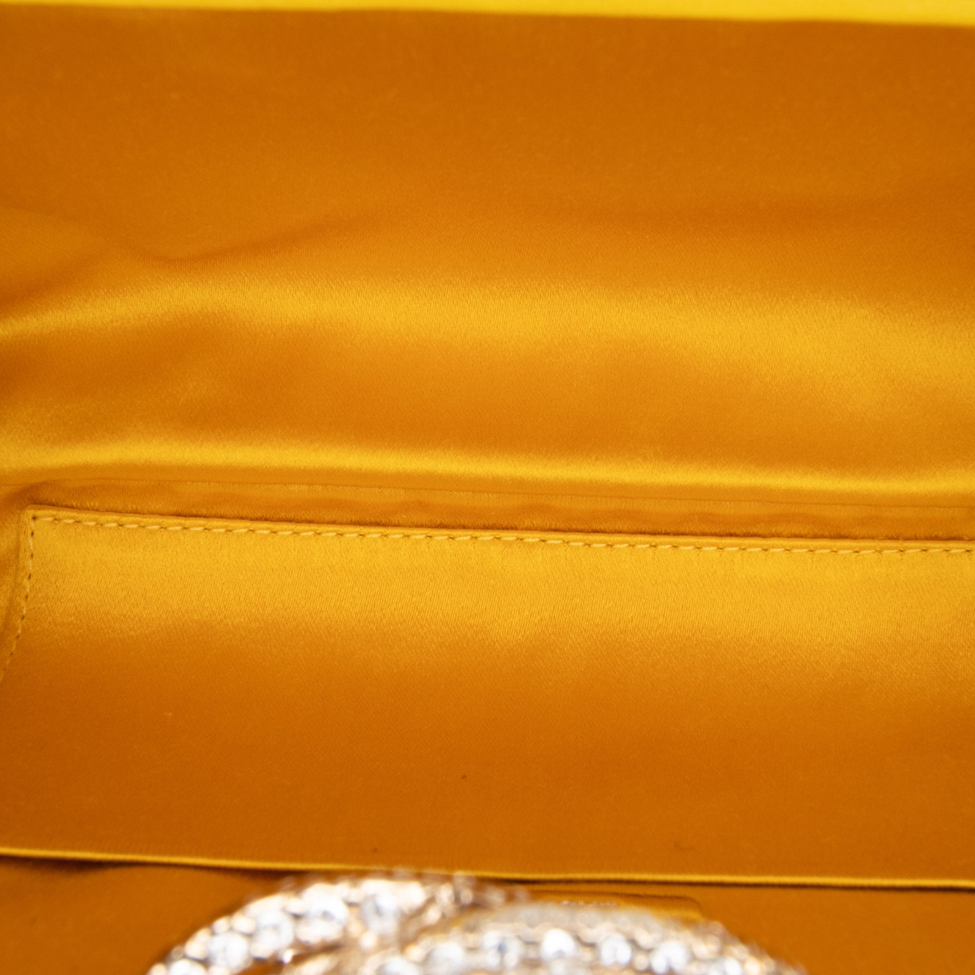 Satin Crystal Camellia Evening Frame Clutch
