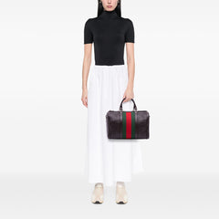 Calfskin Web Joy Boston Bag