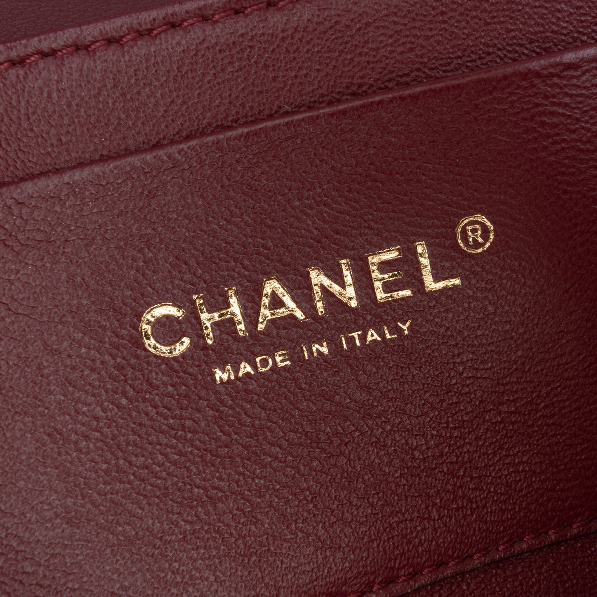CC Crackled Glazed Calfskin Accordion Flap
