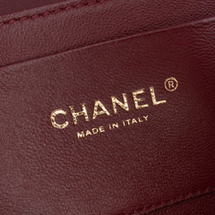CC Crackled Glazed Calfskin Accordion Flap
