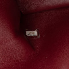 CC Crackled Glazed Calfskin Accordion Flap
