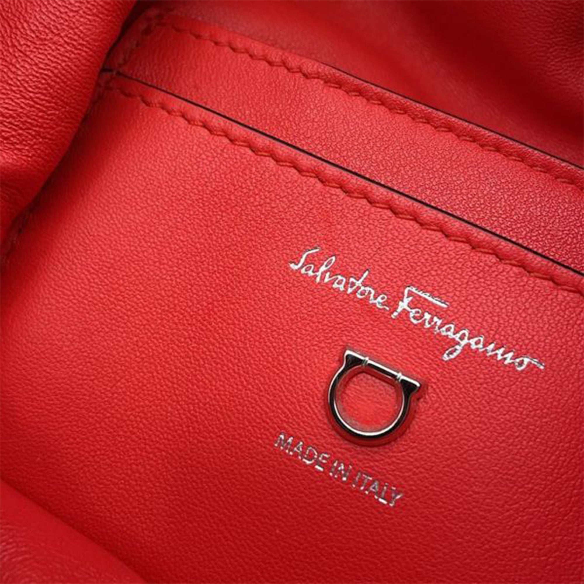 Leather Cage Bucket Bag