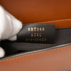 Leather Debossed Logo Bucket Bag