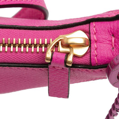 Mini Grainy Calfskin VLogo Hobo