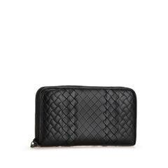 Intrecciato Zip Around Long Wallet