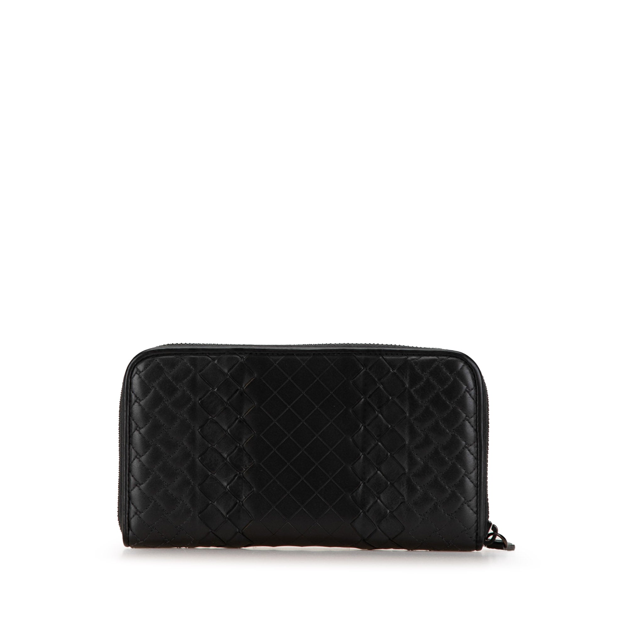 Intrecciato Zip Around Long Wallet