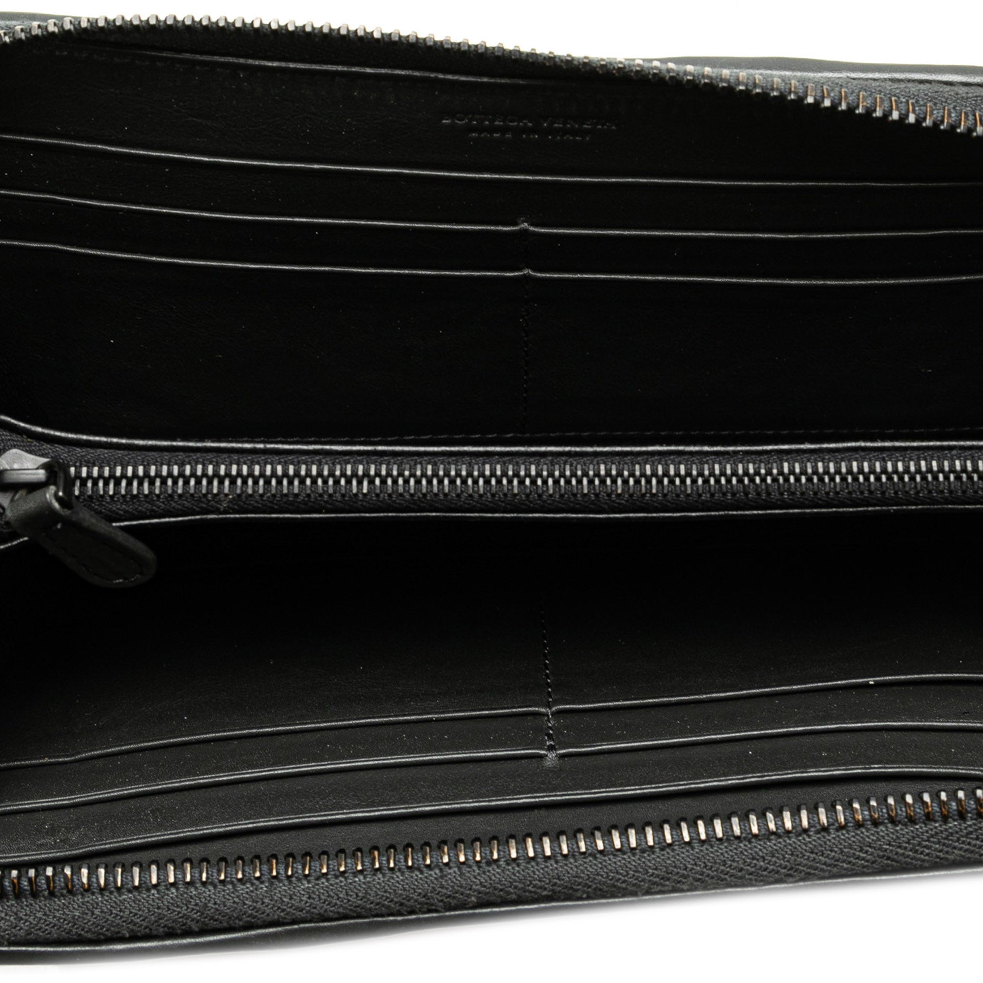 Intrecciato Zip Around Long Wallet