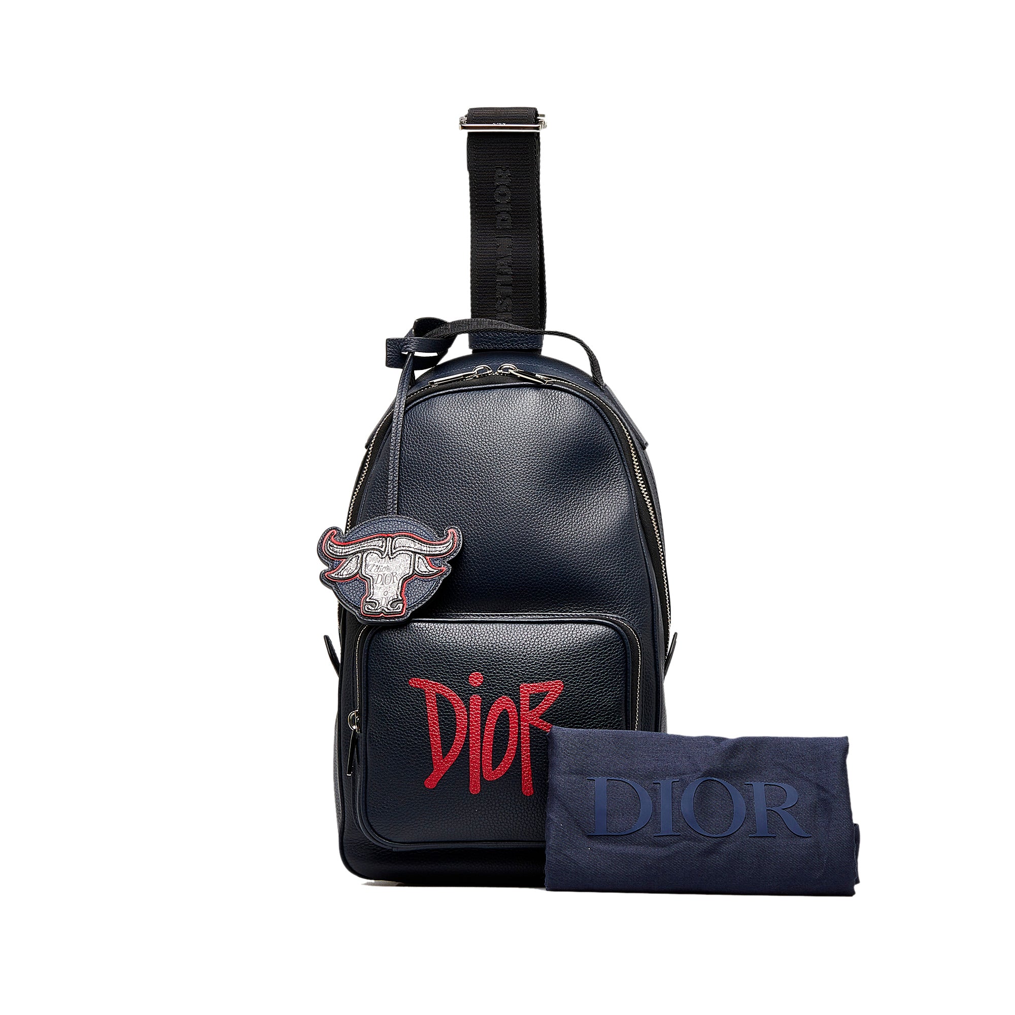 Shawn Stussy Grained Calfskin Year of the Ox Sling Bag