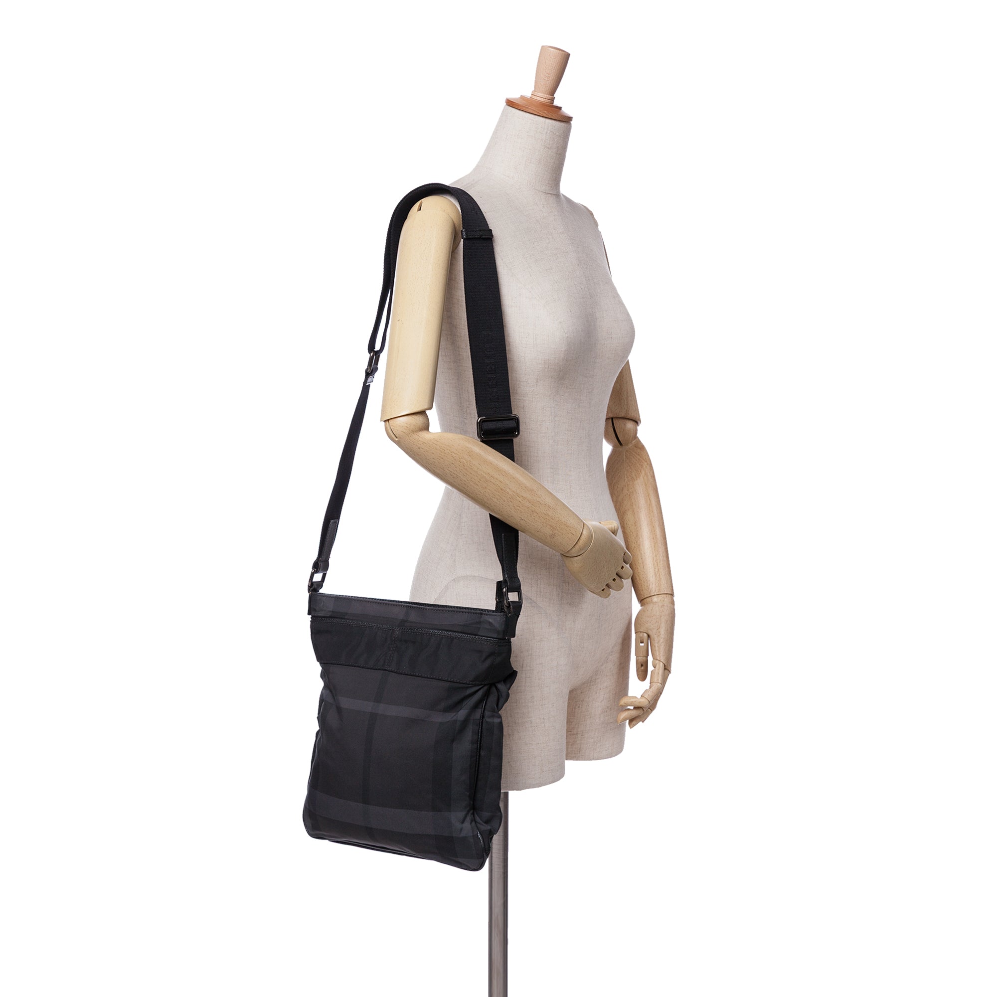 Tonal Check Canvas Crossbody