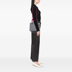 Medium Bicolor Lambskin Cannage Lady Dior