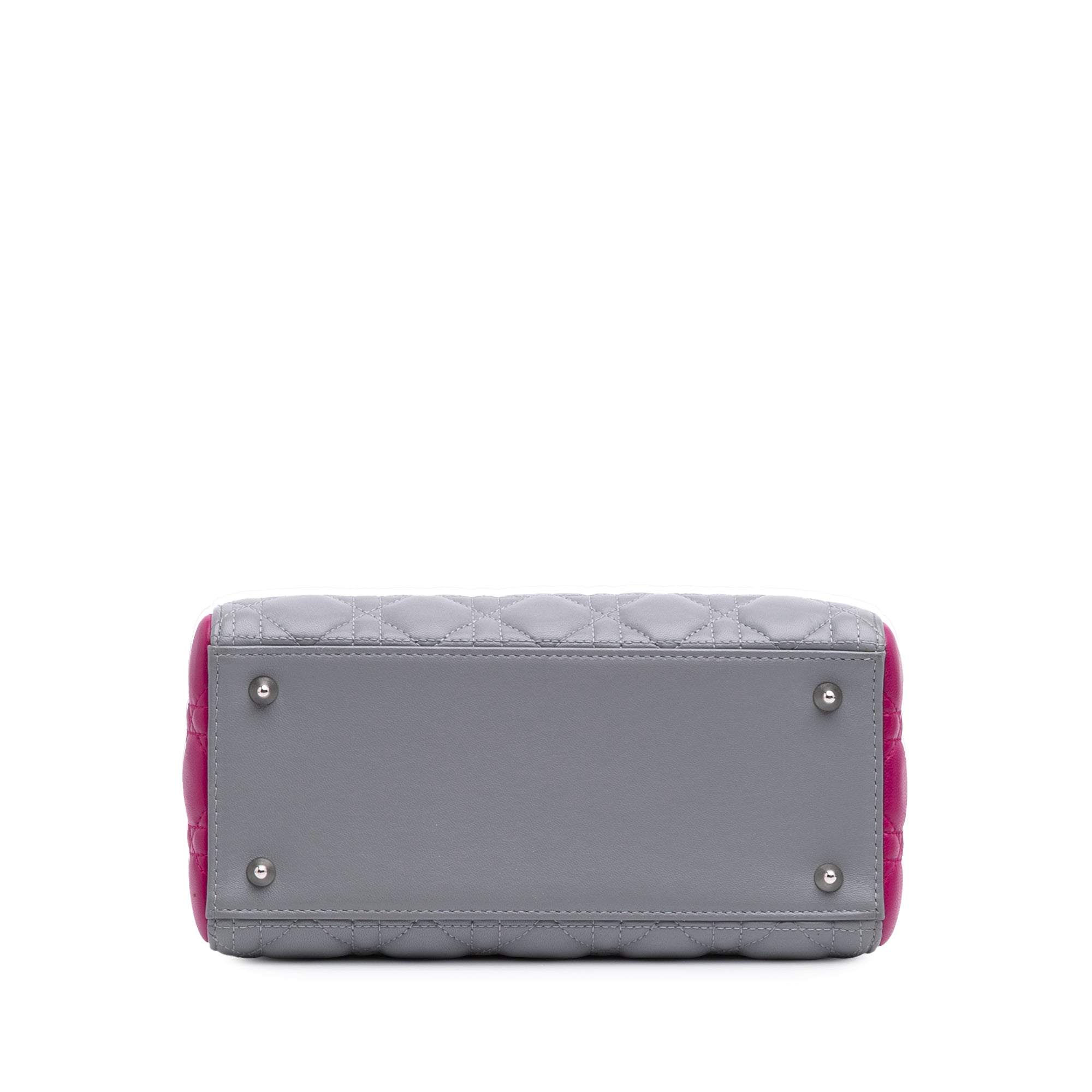 Medium Bicolor Lambskin Cannage Lady Dior