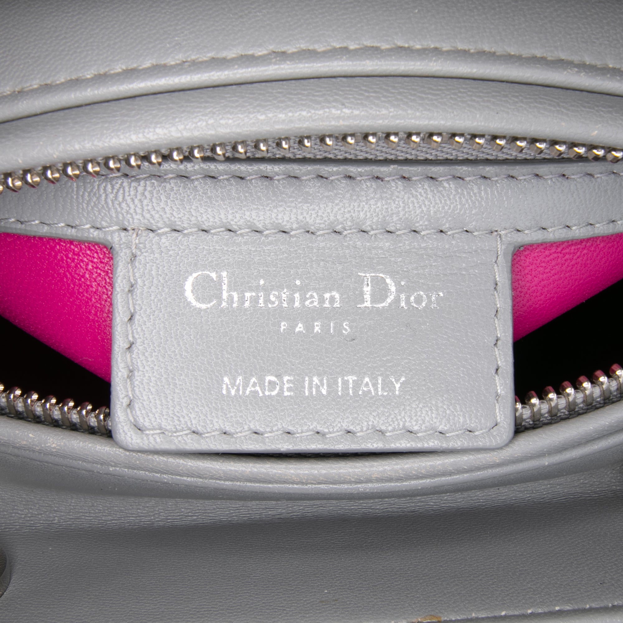 Medium Bicolor Lambskin Cannage Lady Dior