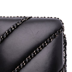 Chevron Lambskin Chain Around Clutch on Chain