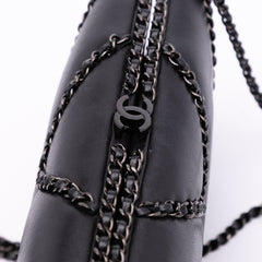 Chevron Lambskin Chain Around Clutch on Chain