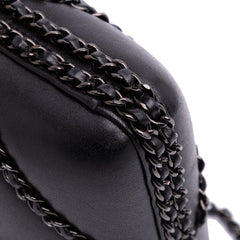 Chevron Lambskin Chain Around Clutch on Chain