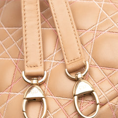 Medium Lambskin Cannage Contrast Stitch Lady Dior