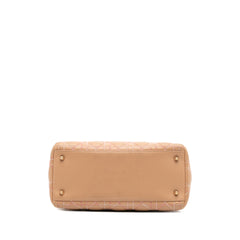 Medium Lambskin Cannage Contrast Stitch Lady Dior