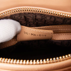 Medium Lambskin Cannage Contrast Stitch Lady Dior