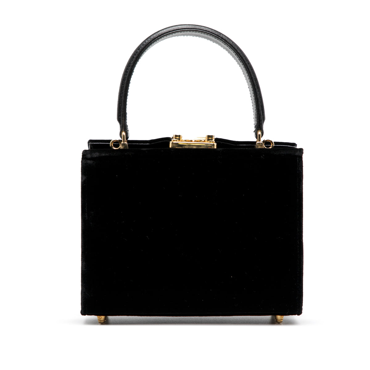 Velvet Push Lock Box Satchel