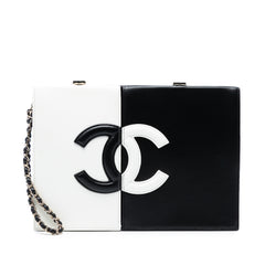 CC Lambskin Split Clutch with Chain