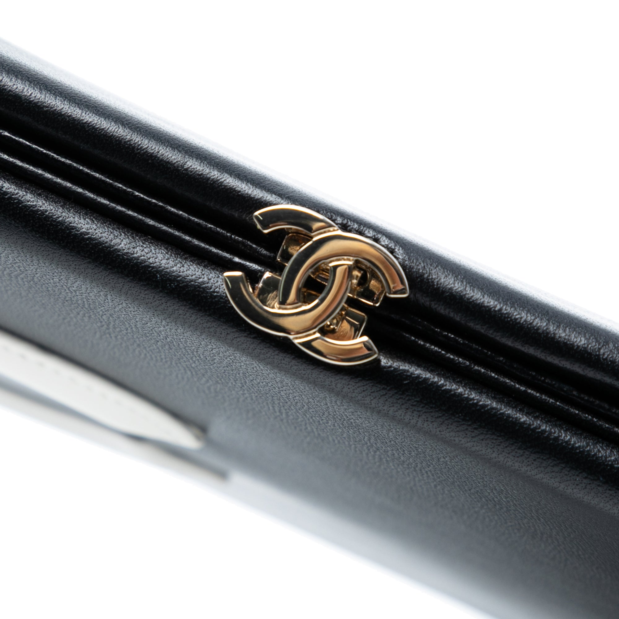 CC Lambskin Split Clutch with Chain