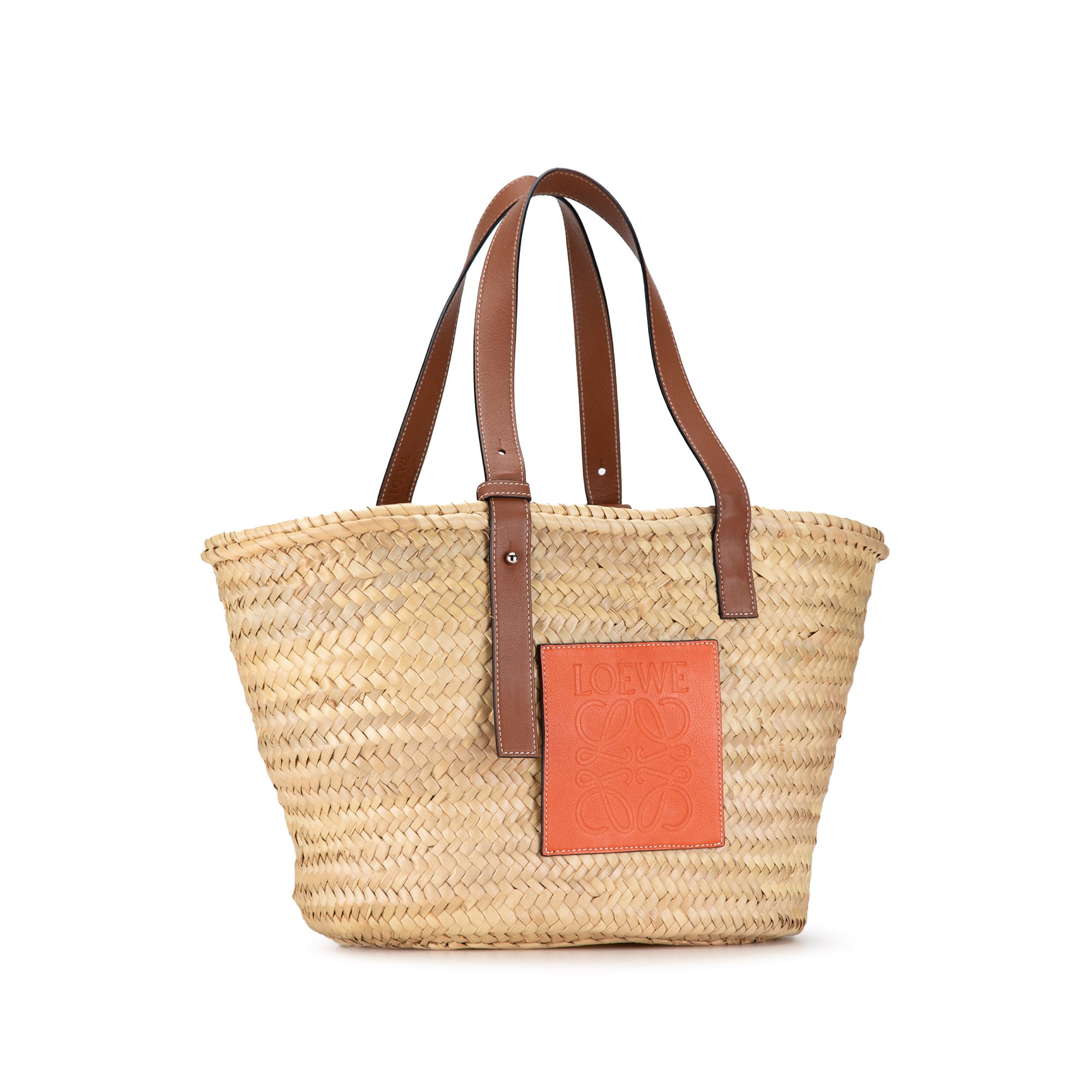 Large Raffia Basket Bag