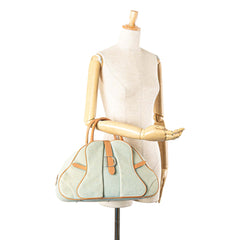 Denim Double Saddle Bowler Bag