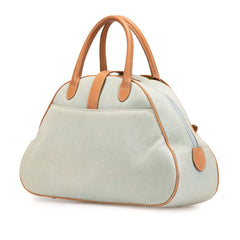 Denim Double Saddle Bowler Bag
