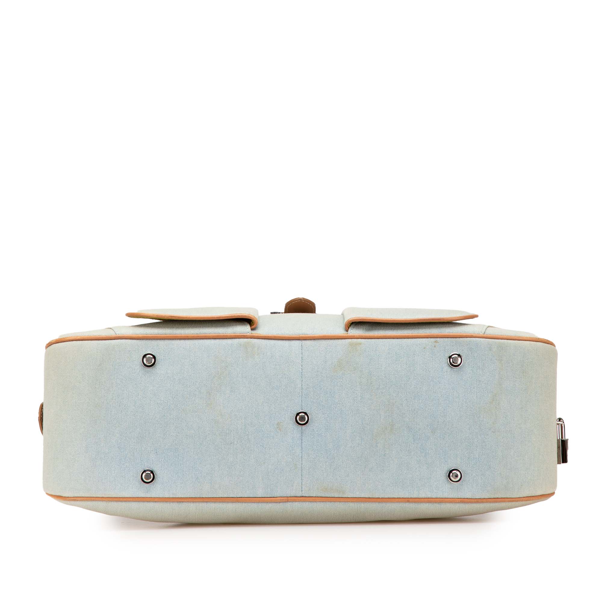 Denim Double Saddle Bowler Bag